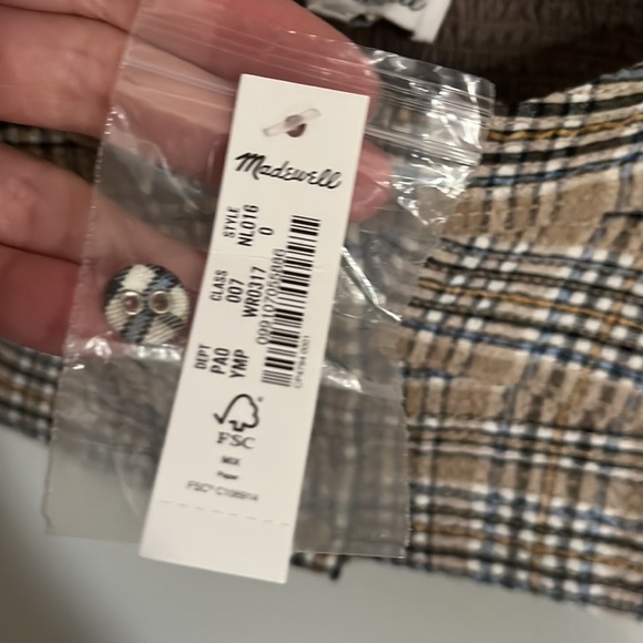 NWT Madewell Gingham Sweetheart Seersucker Bralette - Picture 3 of 4